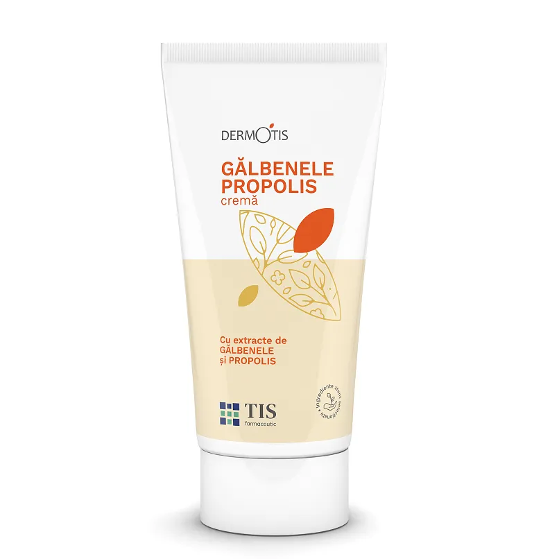 Crema cu galbenele si propolis DermoTis, 50 ml, Tis Farmaceutic