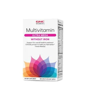 Complex de multivitamine pentru femei fara fier Ultra Mega, 180 tablete, GNC