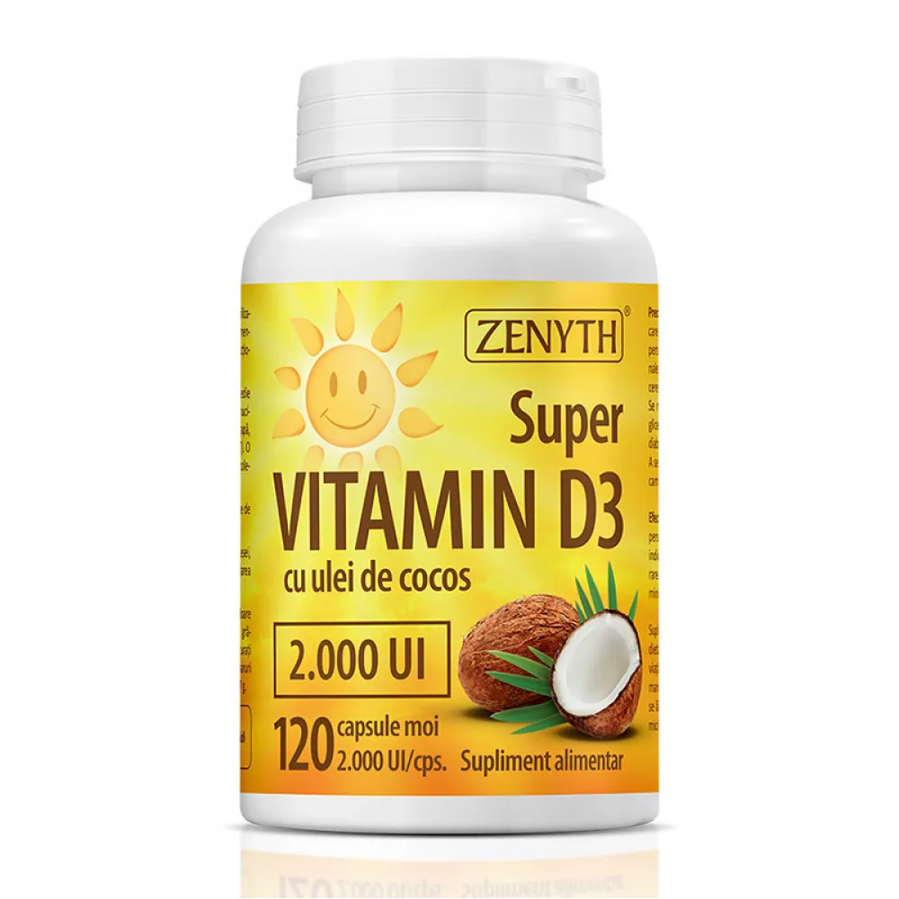 Super Vitamin D3 2000 UI (120 capsule), Zenyth Pharmaceuticals