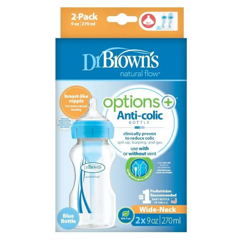 Dr.Browns Biberon Gat Larg Sticla 270ml Options Pachx2 Buc