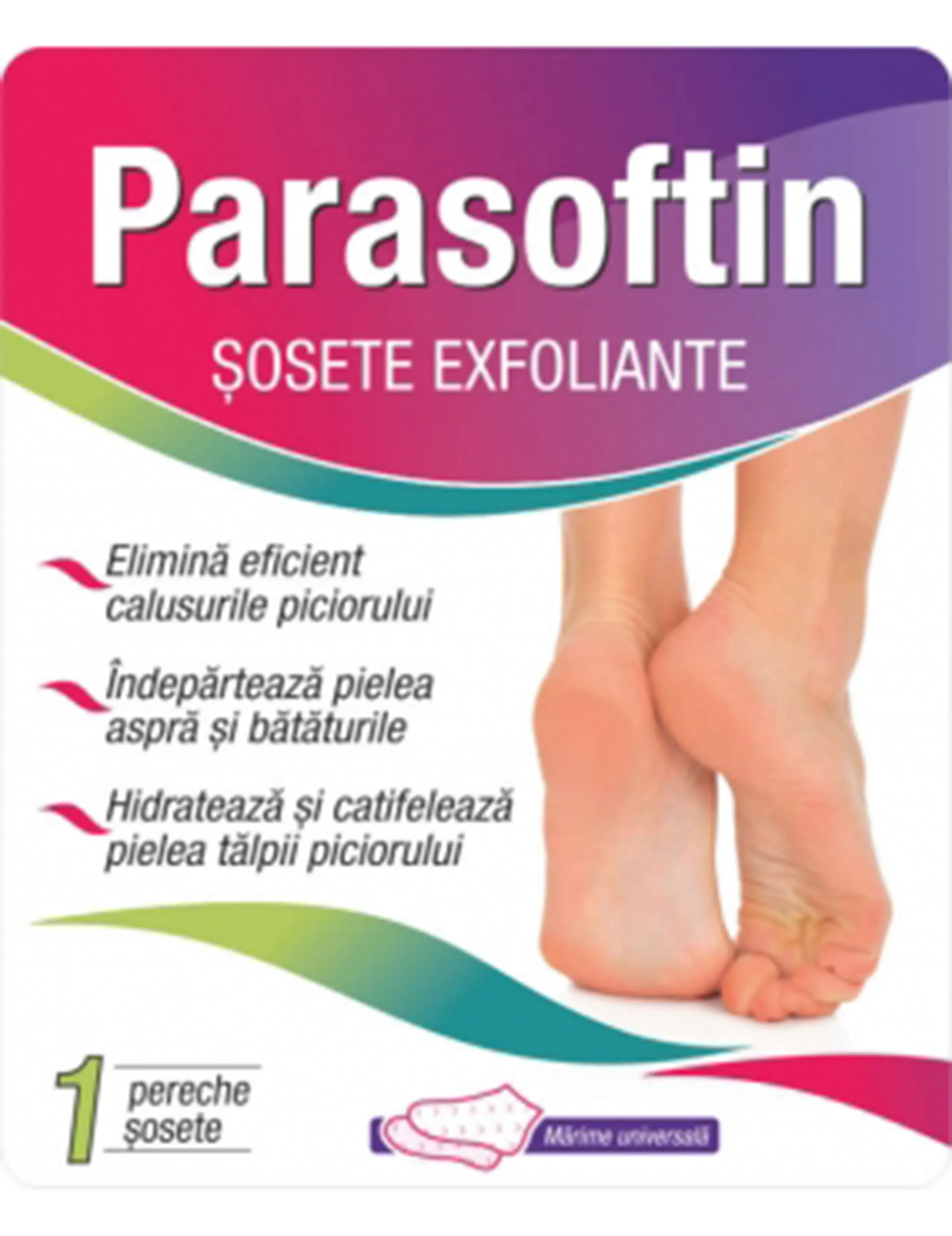 Zdrovit Parasoftin Sosete Exfoliante-Marime Universala
