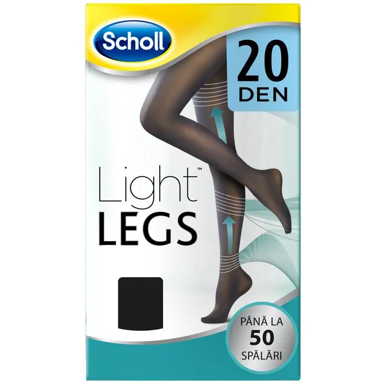 Scholl Light Legs 20DEN Negru (S)
