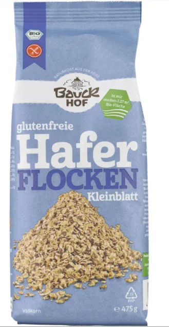 Fulgi mici de ovaz fara gluten ECO 475g, Bauck Hof