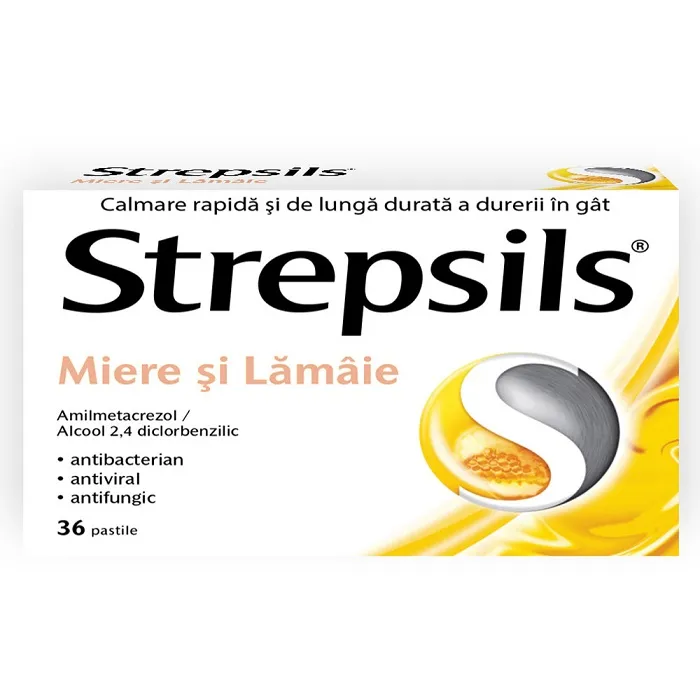 STREPSILS  MIERE SI LAMÂIE x 36