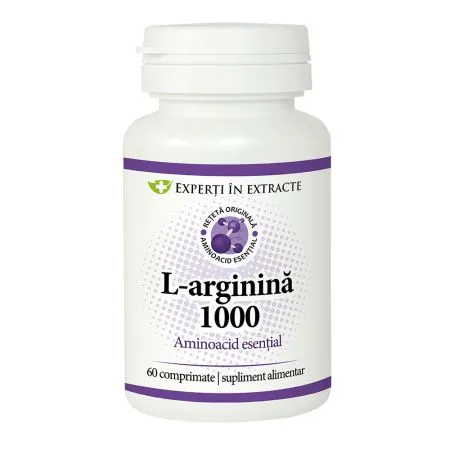 L-arginina Experti in Extracte, 60 comprimate, Dacia Plant