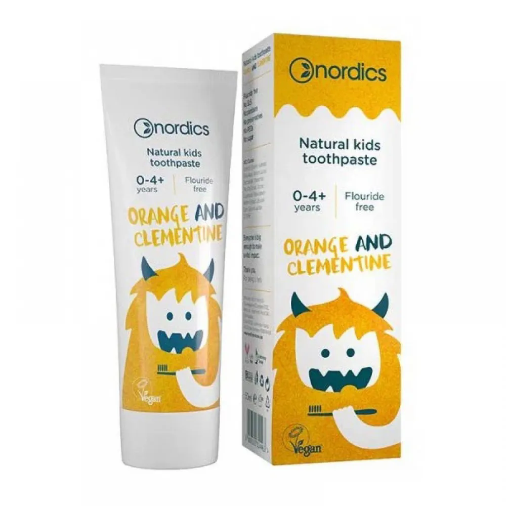 Pasta de dinti naturala pentru copii cu portocale si clementine (50 ml), Nordics