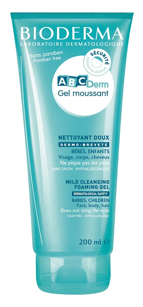 Gel spumant ABCDerm, 200 ml, Bioderma