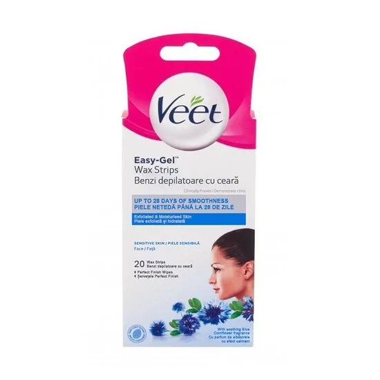 Veet Benzi cu ceara depilatoare pentru fata 20 de bucati