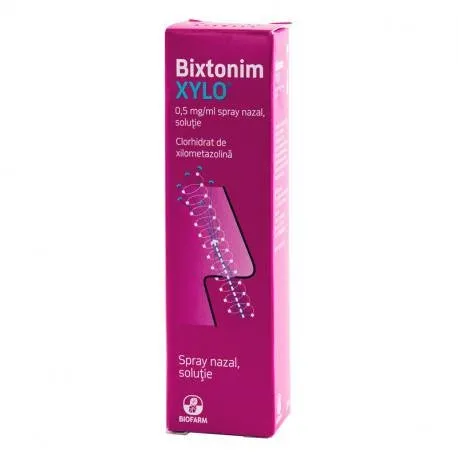 Bixtonim Xylo 0.5mg/ml spray nazal, 10ml, probleme respiratie