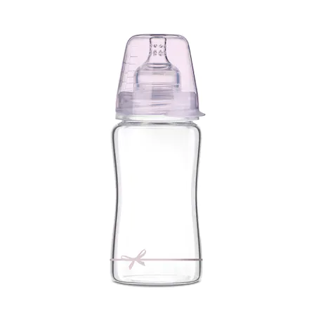 Lovi Biberon din sticla Diamond glass Baby shower fata x 250ml (cod 74/204)