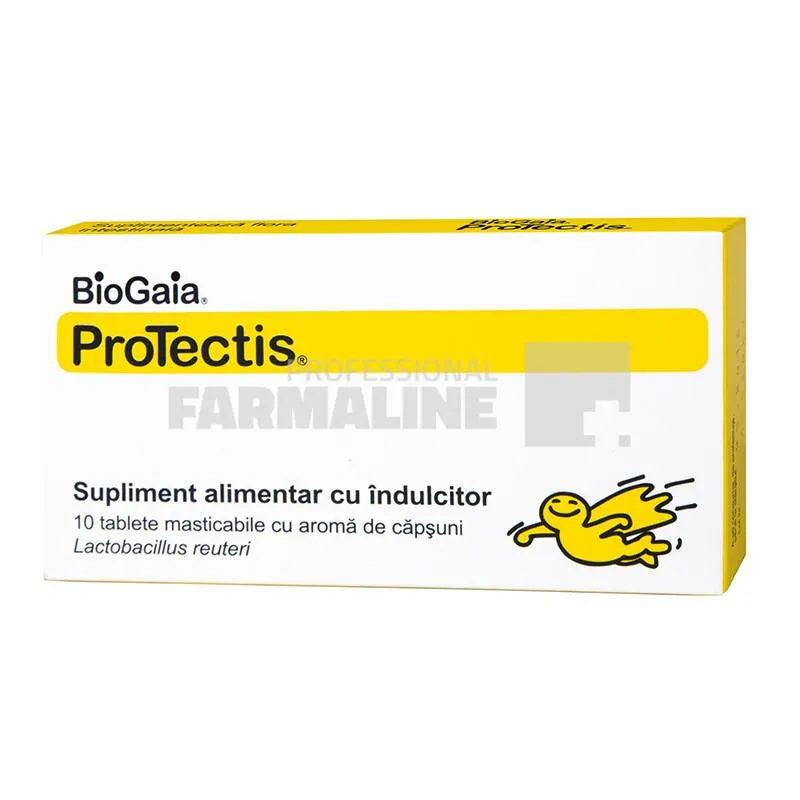 BioGaia ProTectis cu aroma de capsuni 10 comprimate