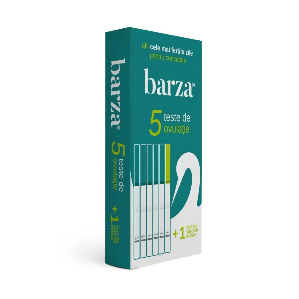 TESTE DE OVULATIE BARZA X 5 BUCATI + TEST SARCINA INCLUS