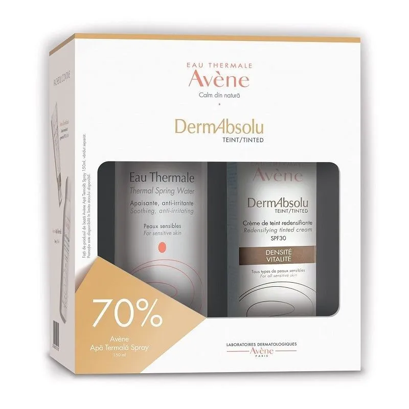 AVENE DERMABSOLU CREMA REMODELANTA PIGMENTATA 40ML + APA TERMALA 150ML-70% GRATIS