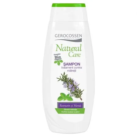 Sampon contra matretii cu rozmarin si menta Natural Care, 400 ml, Gerocossen