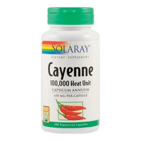 Secom Cayenne (Ardei iute) 450mg, 100 capsule vegetale