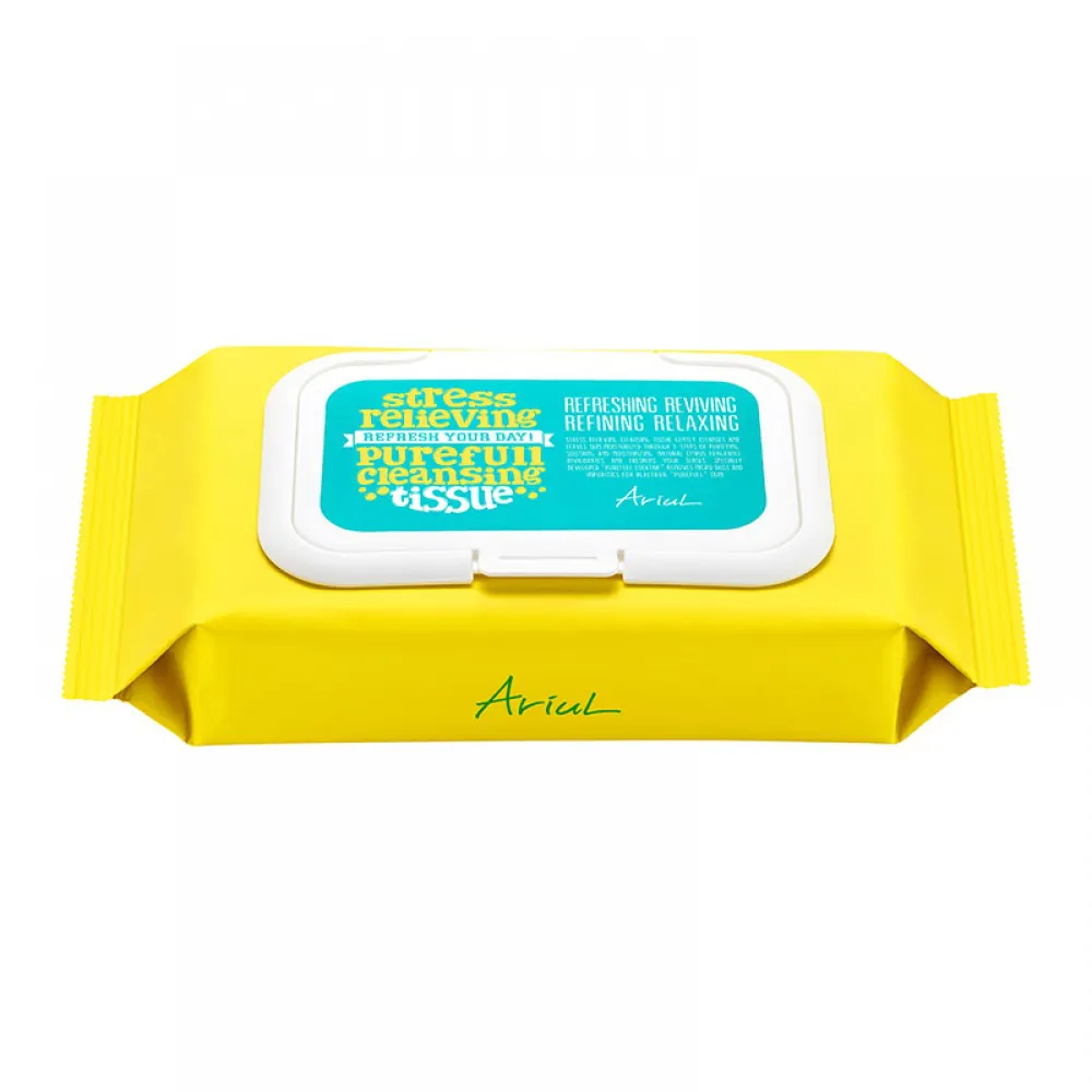 Servetele de curatare a tenului Stress Relieving Purefull Cleansing Tissue (45 bucati), Ariul