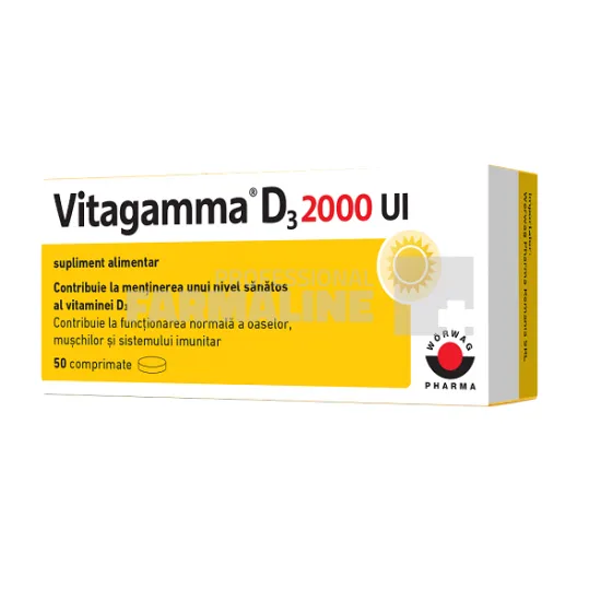 Vitagamma D 3 2000U.I. 50 comprimate