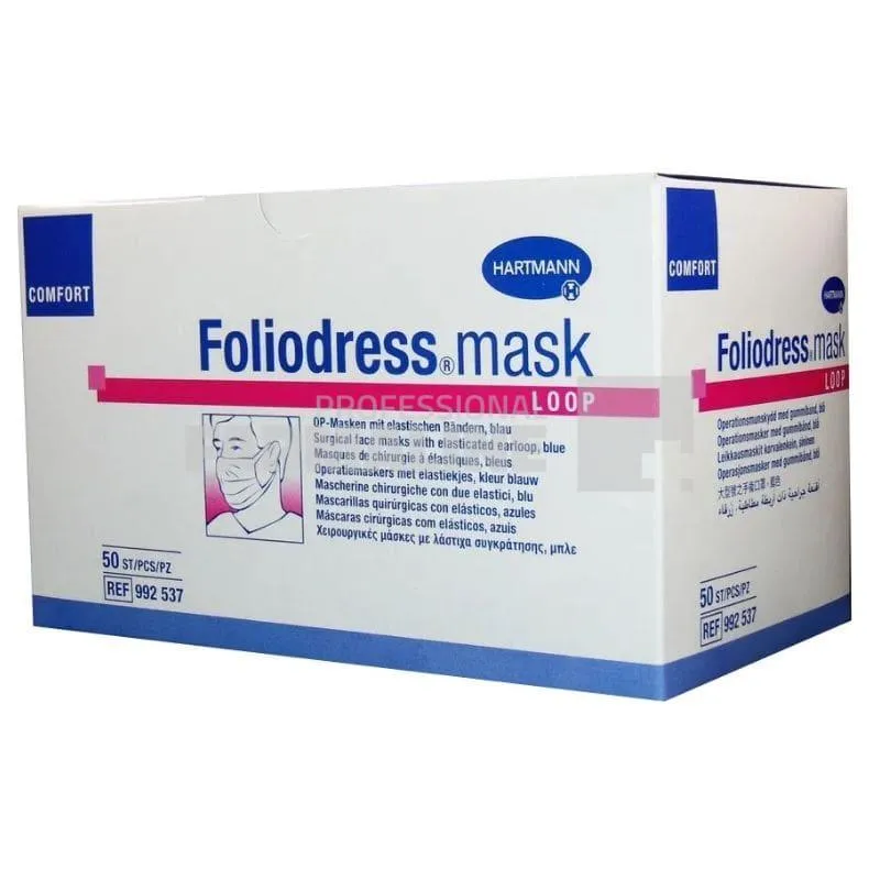 Hartman Foliodress Mask Comfort Loop Masca chirurgicala albastra 50 bucati