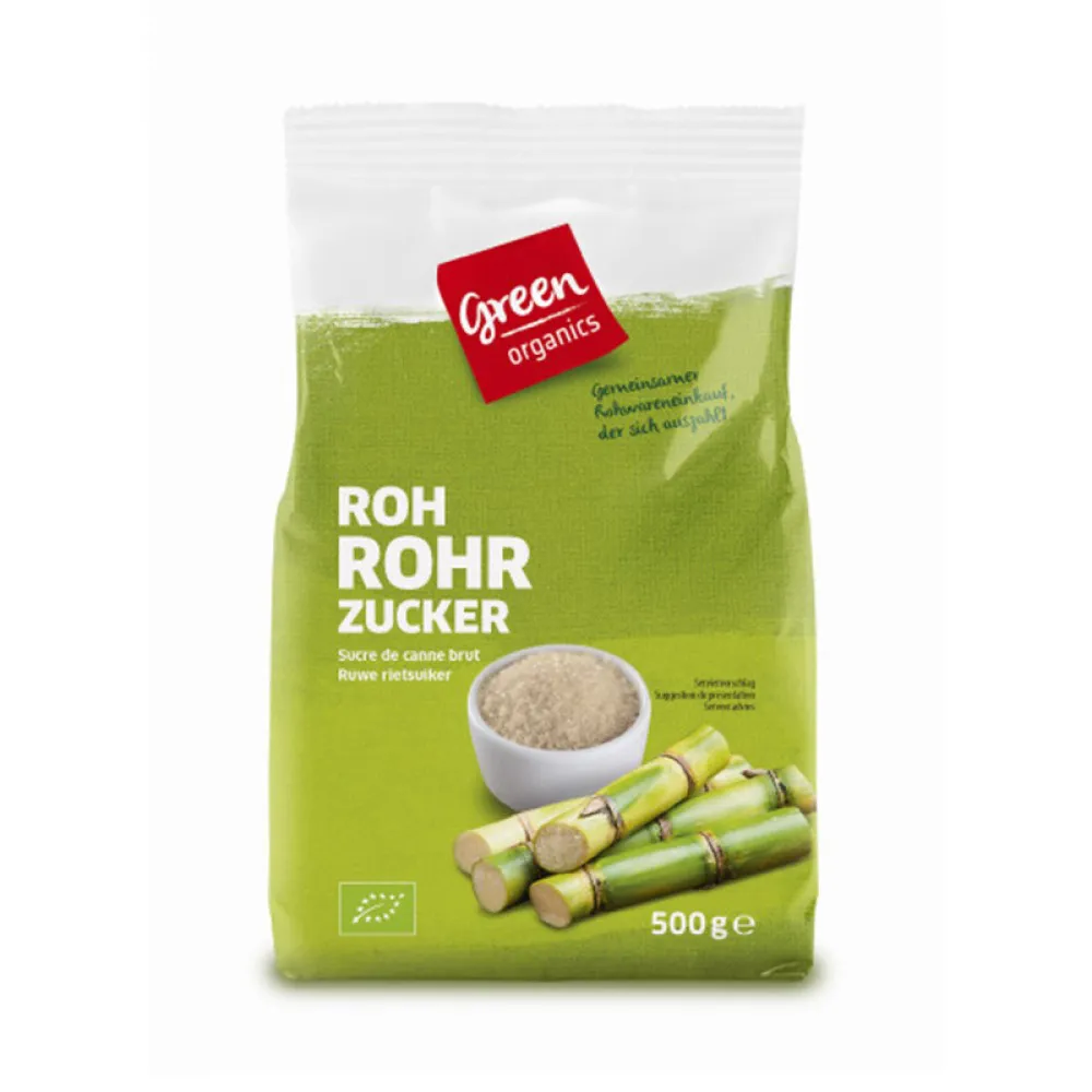Zahar brut nerafinat (raw) din trestie de zahar bio (500g)