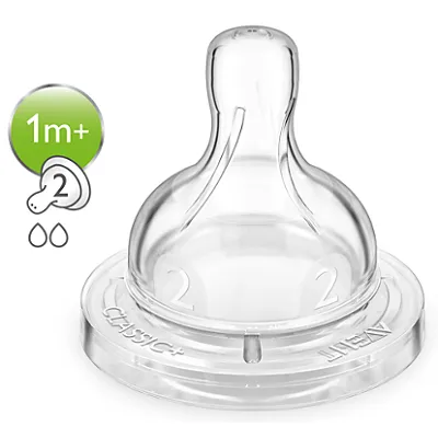 AVENT Tetina Airflex,+1 luna,2 orificii, 632/27, 2 bucati