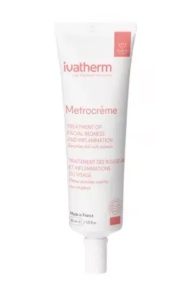 Tratamentul rosetei cutanate si al inflamatiei fetei Metrocreme, SPF 15, 30 ml, Ivatherm