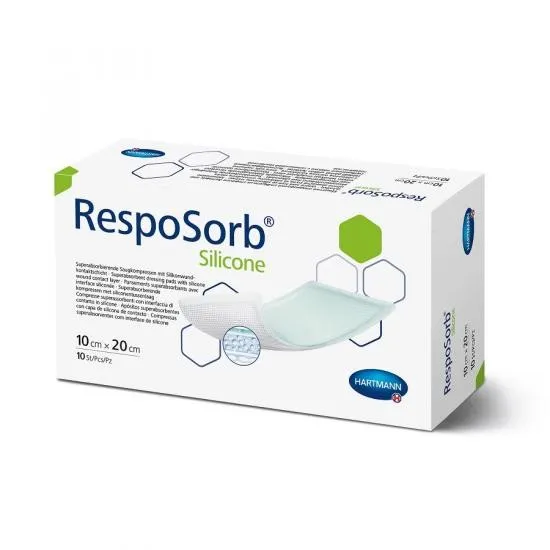 HARTMANN RESPOSORB SILICONE 10 X 20CM X 10 BUC
