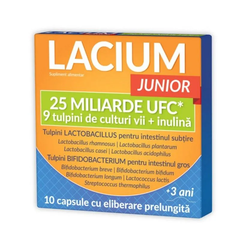 Zdrovit Lacium Junior 25 miliarde x 10 capsule