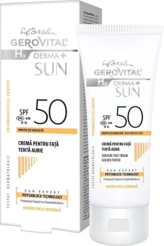 GEROVITAL H3 DERMA+ SUN 46780 CREMA FATA SPF50 TENTA AURIE 50ML