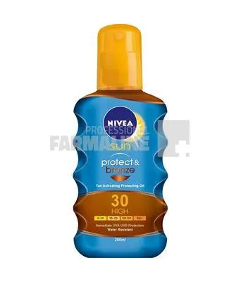 Nivea 86038 Sun Protect &amp; Bronze Ulei spray protectie solara si bronzare SPF30 200 ml
