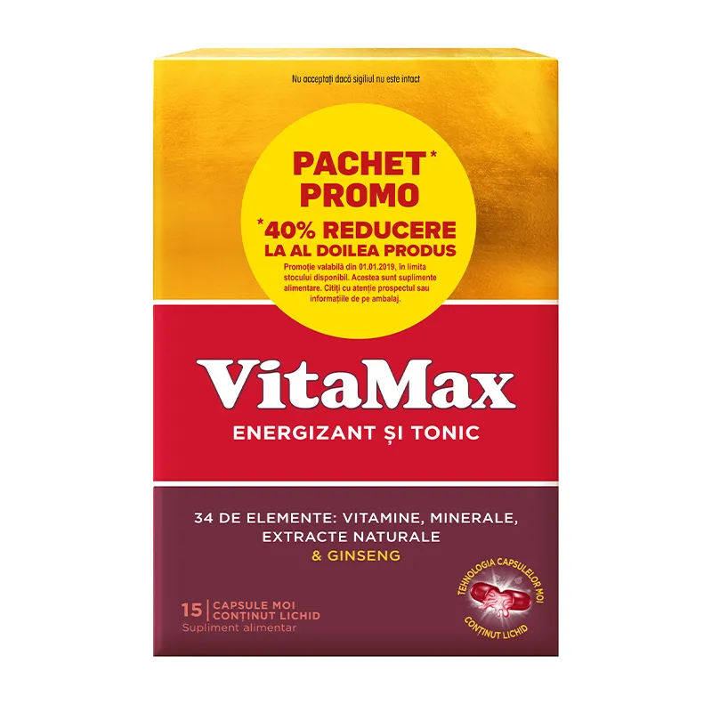 Vitamax x 15 capsule 1+1 - 40% din al 2lea