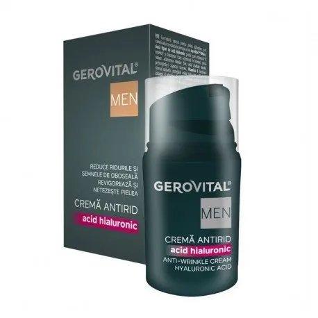 GH3 Men Crema antirid cu acid hialuronic 3550, 30 ml