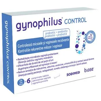 Gynophilus Control, 6 comprimate vaginale, Biose