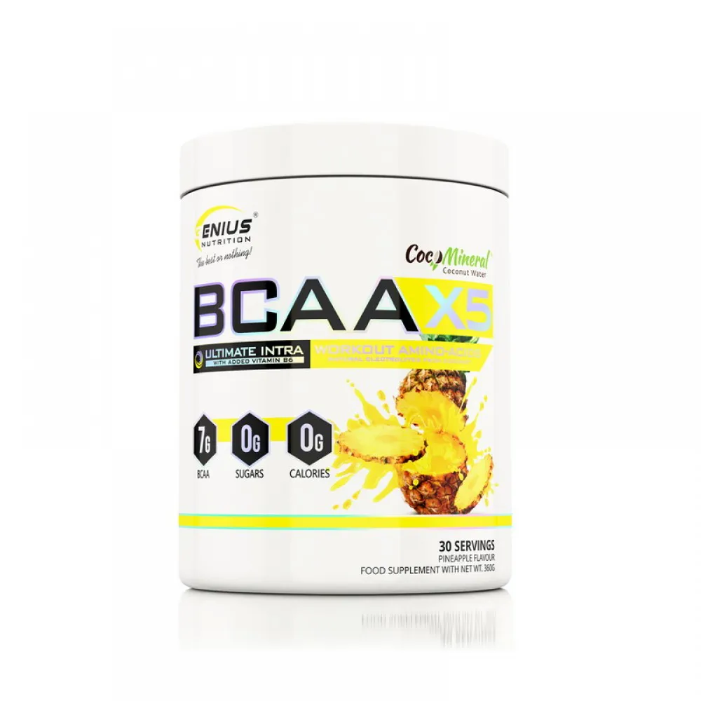 BCAA-X5 cu aroma de ananas (360 grame), Genius Nutrition