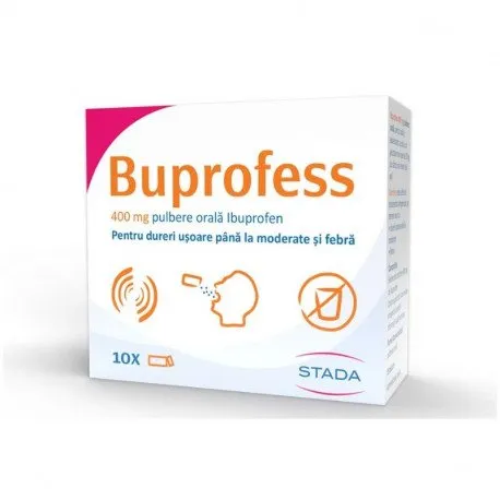 Buprofess 400 mg, 10 plicuri pulbere orala