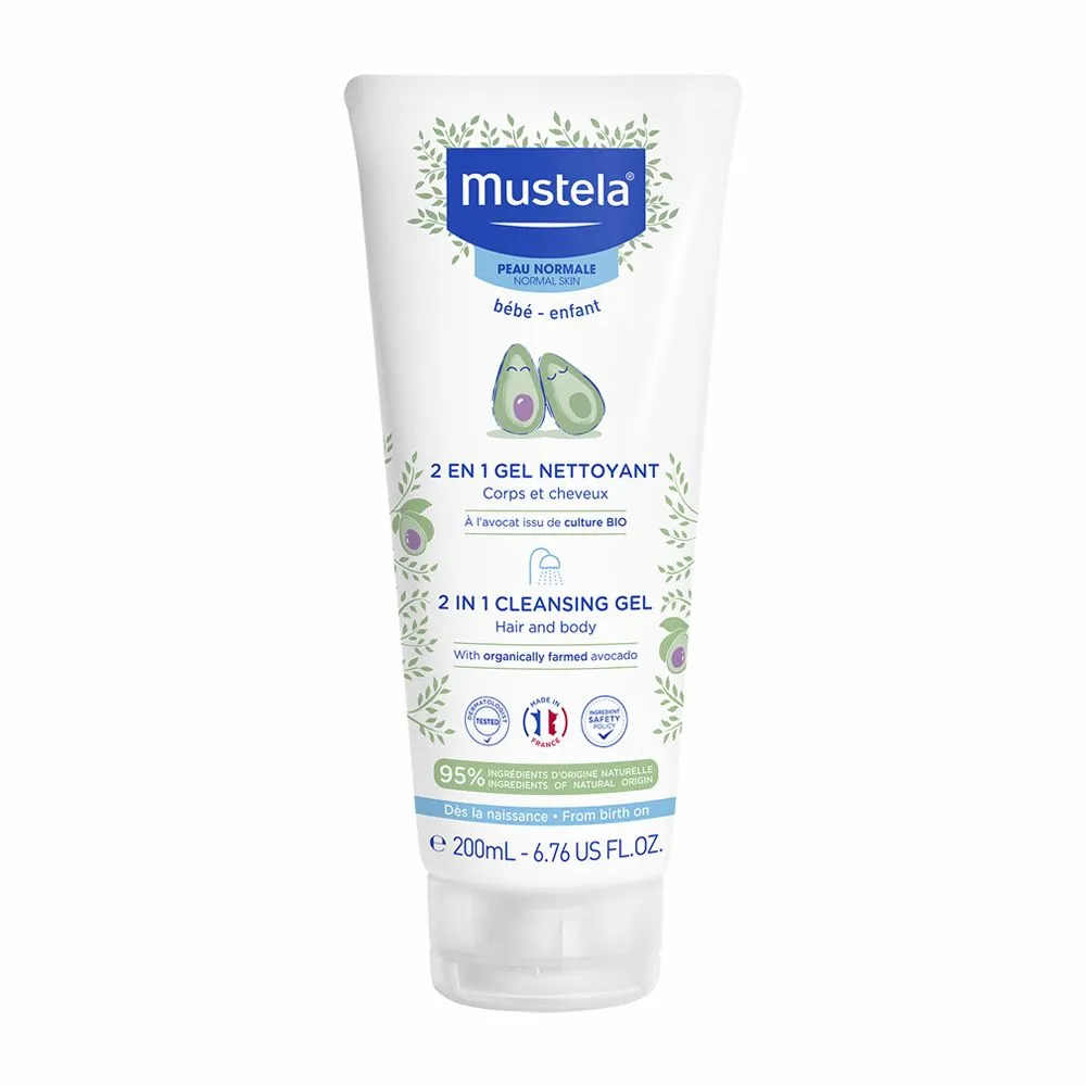 Gel de curatare 2in1 par si corp, 200 ml, Mustela