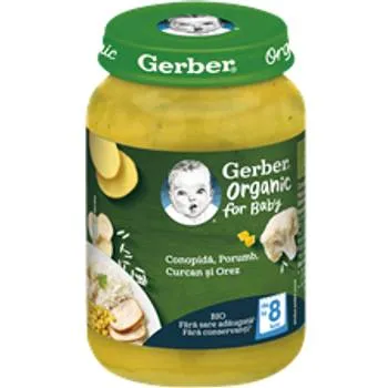 Legume cu porumb, curcan si orez +8 luni, 190g, Gerber