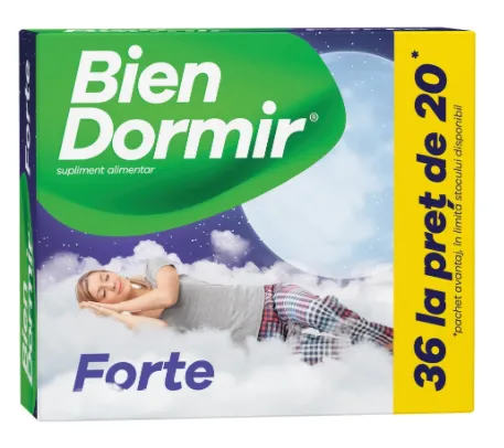 Bien Dormir forte, 20 comprimate + 16 comprimate PROMO, FITERMAN