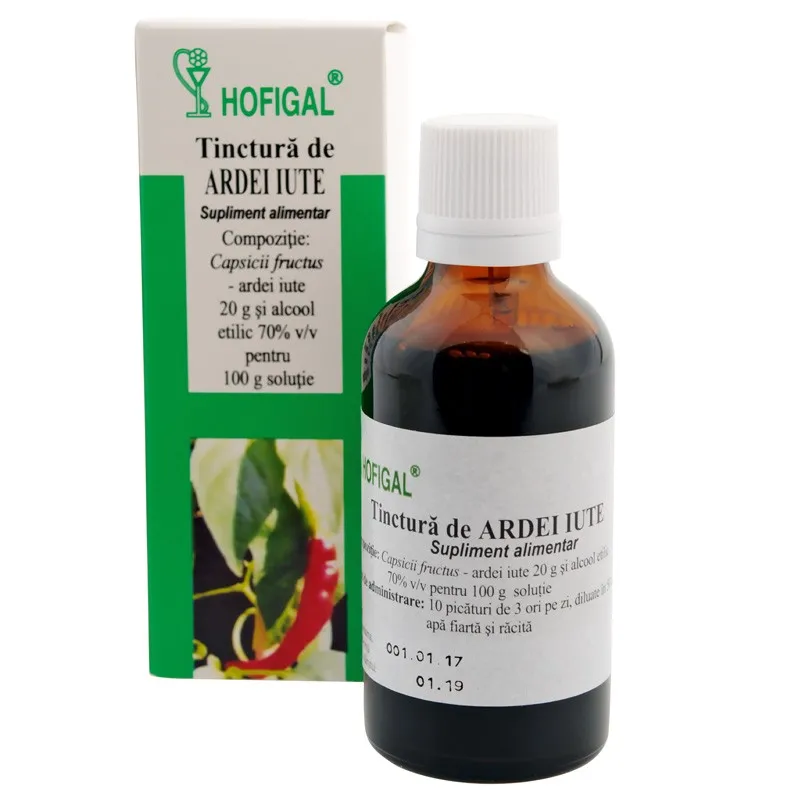 Tinctură de Ardei Iute, 50 ml