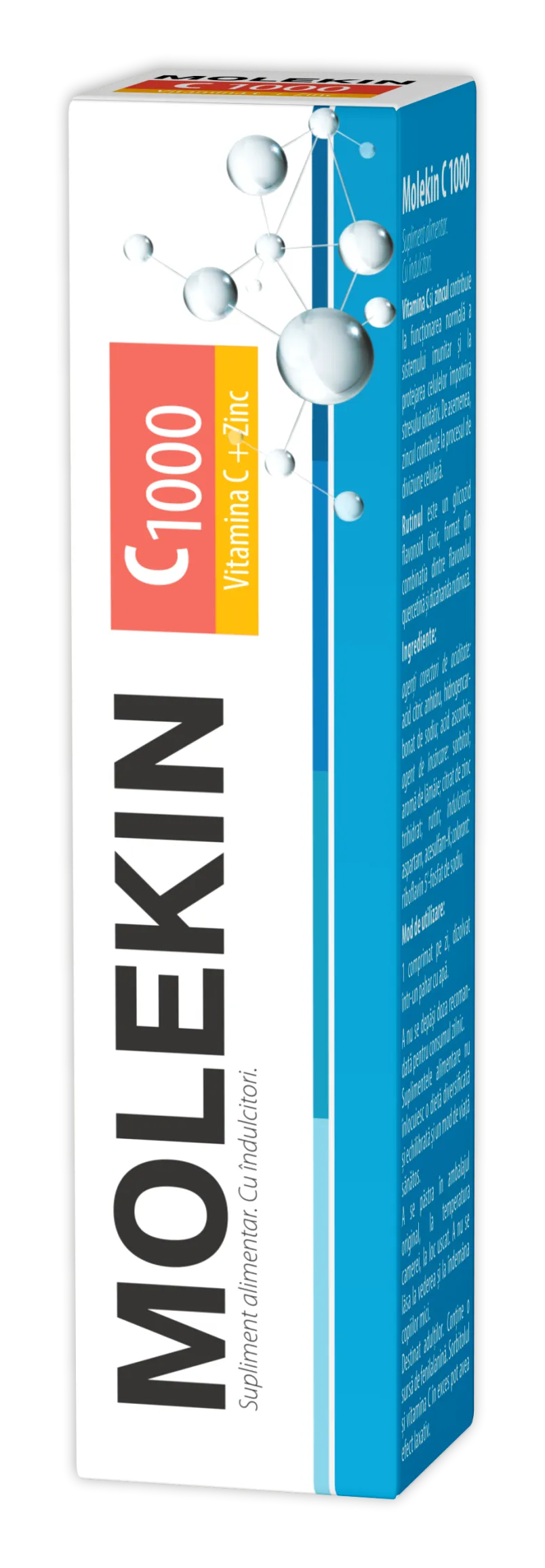 Molekin C1000 Vitamina C + Zinc x 20 comprimate efervescente (Zdrovit)