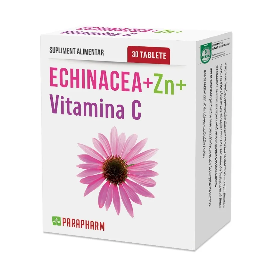 PARAPHARM ECHINACEEA +ZN+VITAMINA C X 30 CP