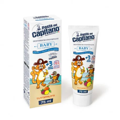 Del Capitano Pasta de dinti Baby Tutti-Frutti 3 +, 75 ml