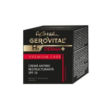 Crema antirid  restructuranta SPF 10 GH3 Derma+ Premium Care, 50ml, Gerovital