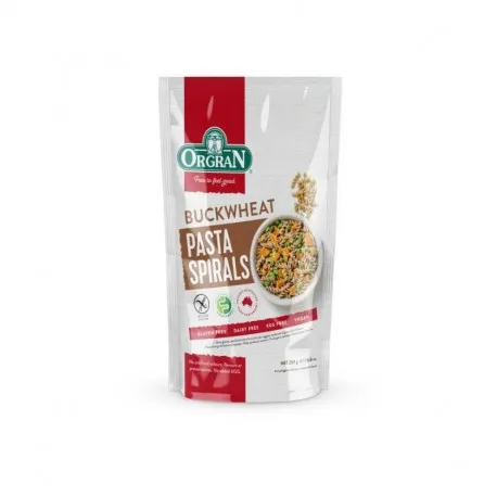 ORGRAN Spirale din hrisca fara gluten si alergeni, 250g