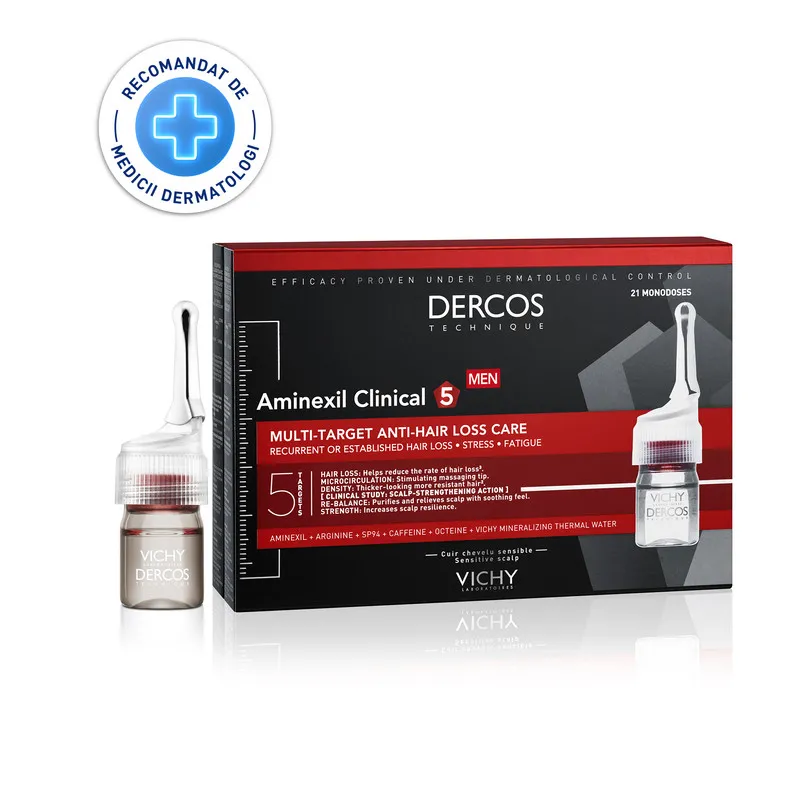 VICHY DERCOS AMINEXIL CLINICAL 5 BARBATI 21 FIOLE