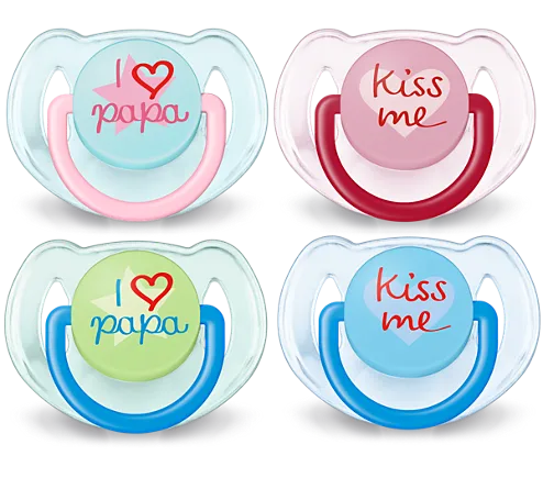 Suzete +6 luni, Design Text x 2 buc, 0%BPA, Philips Avent