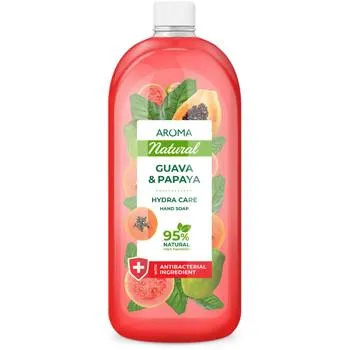 Rezerva sapun lichid Guava & Papaya Natural, 900ml, Aroma