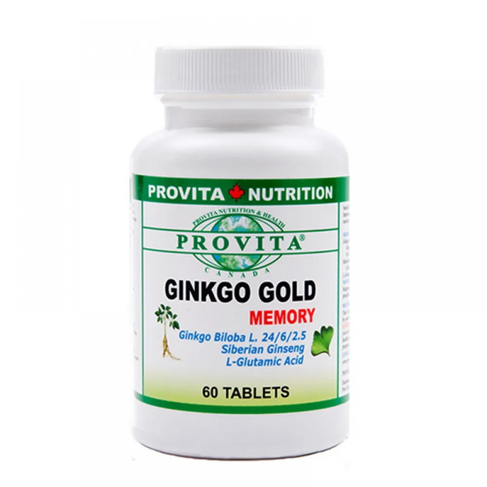 Ginkgo biloba Gold Memory 60 mg (60 tablete), Provita Nutrition