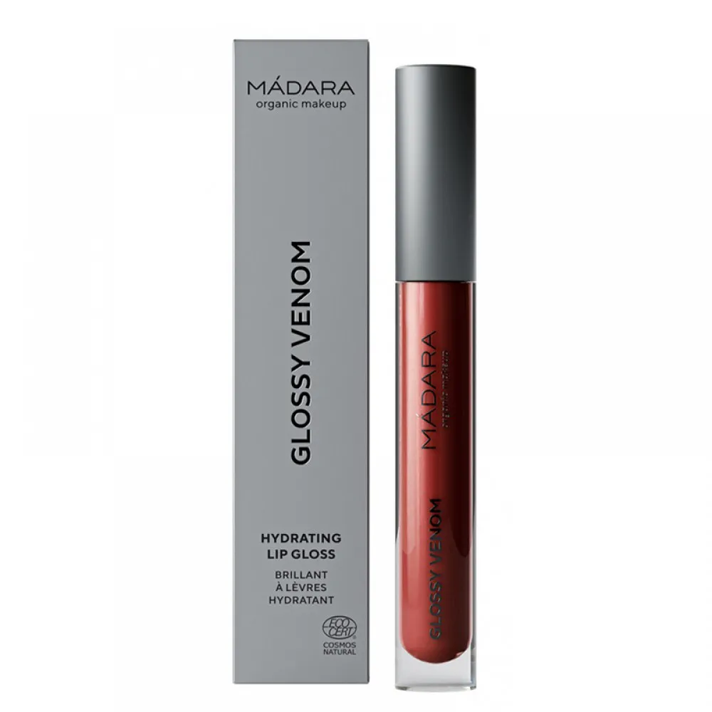 Glossy Venom 75 Vegan Red - gloss hidratant pentru buze (4 ml), Madara