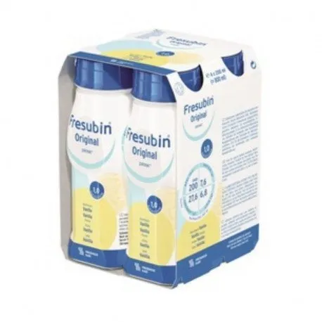 Fresubin Original Drink Vanilie, 4 Flacoane Easybottle, 200 Ml