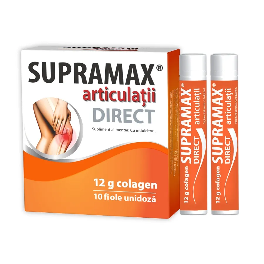 Supramax articulații Direct 12g colagen, 10 fiole, Zdrovit